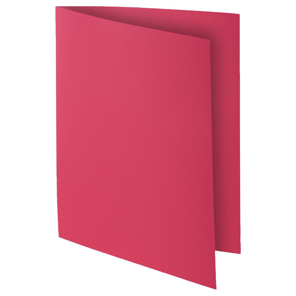 Exacompta Rock''S Square Cut Folder A4 Raspberry Cardboard 210 Gsm Pack Of 100