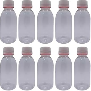 عبوات بلاستيكيه شفافة، مجموعة من 20 قطعه، بغطاء أبيض، (60 مللتر)