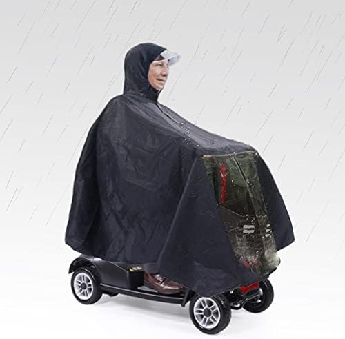 SunMelt Elderly Mobility Scooter Poncho, Wheelchair Rain Cape Cover Bicycle Protective Coat for Snow Dust Sleet Resistance, 64 In x 69 In