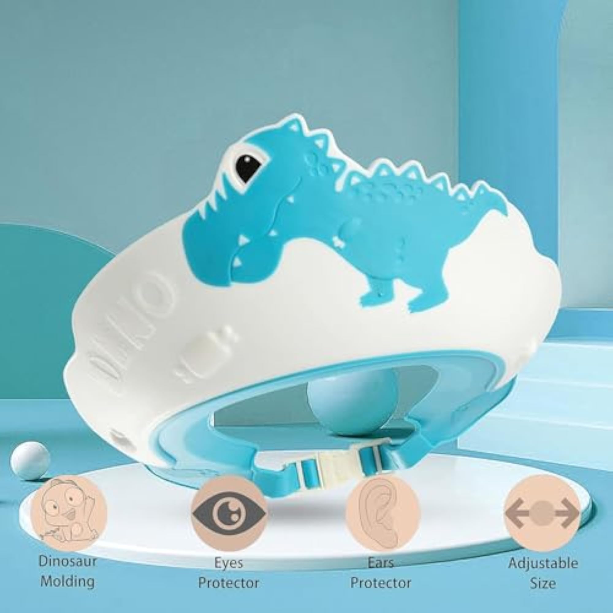Baby Shower Cap Shield for Kids, Cute Dinosaur Design