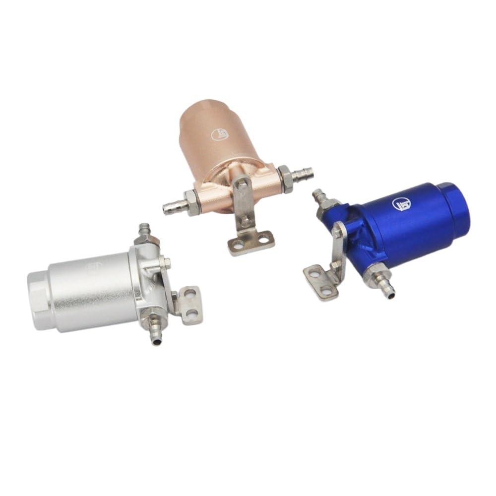 Mini metalowy filtr oleju hydraulicznego do części modelu ciężarówki spycharki 1/14 RC(Blue)