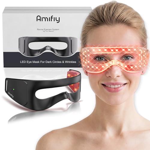 Image of Red Light Therapy Mask - Red Light Therapy for Eyes with 3-Minute, 4 Wavelengths, Targets Wrinkles, Fine Lines, Dark Circles & Eye Bags, Women Men for Home & Travel (Black)