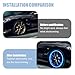 Yumfugu 6 PCS Car Hot Wheels Wheel Hub Light, American Style Flashing Breathing Light with Inner Tube Valve, Cool Lighting Modification Accessories, for Most Cars, Bicycles, Motorcycles (Blue)