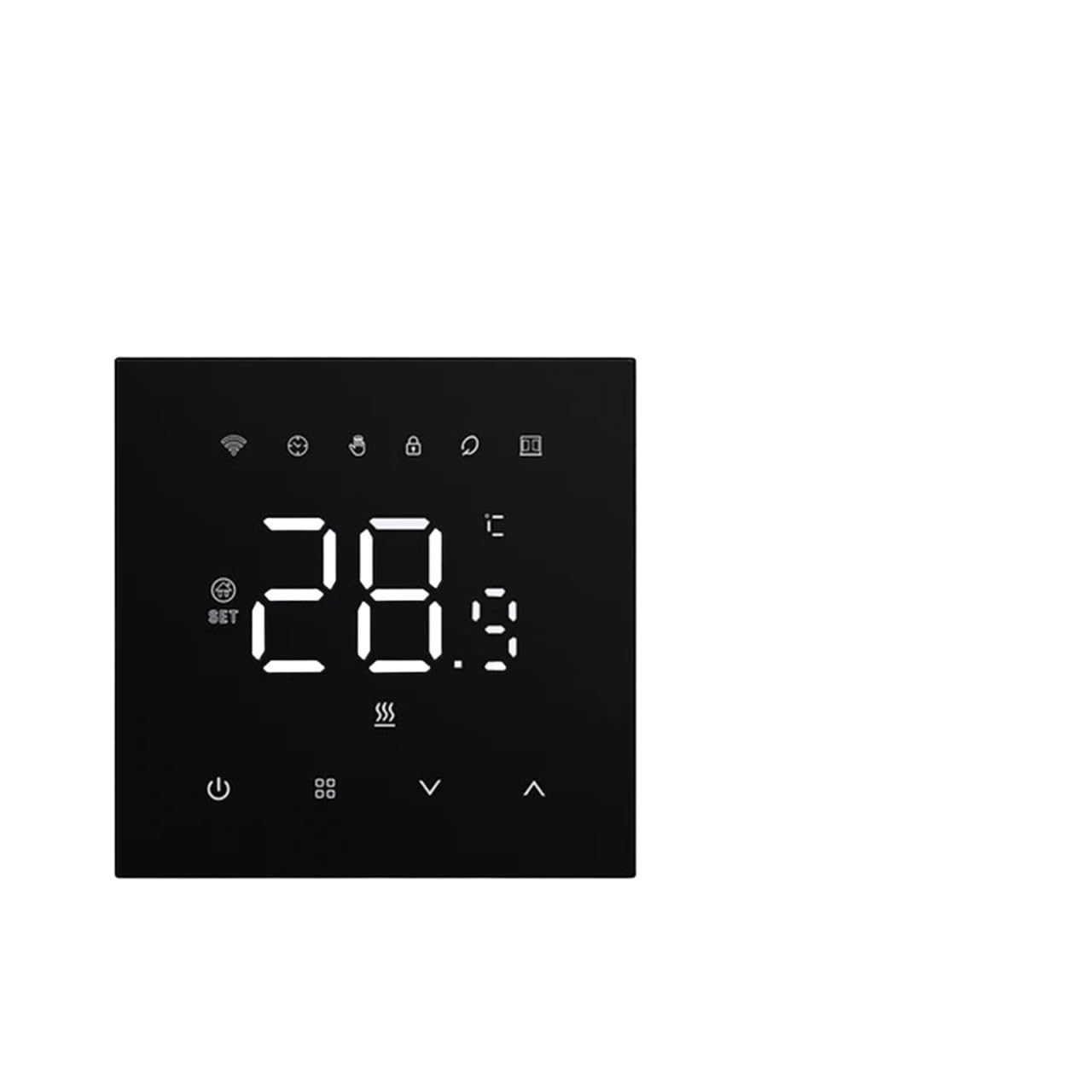 Tuya WiFi Smart Thermostat,Electric Heating/Water Heating/Water Gas Boiler,Work(Black WH-3A)