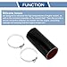 X AUTOHAUX Straight Coupler Silicone Hose with Clamps 2.24