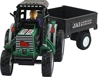VBE® Green Multi-Color Farmer Tractor Trolley for Kids | Openable Trolley Feature | Construction Vehicle | Beautiful Design | Miniature Scaled Models