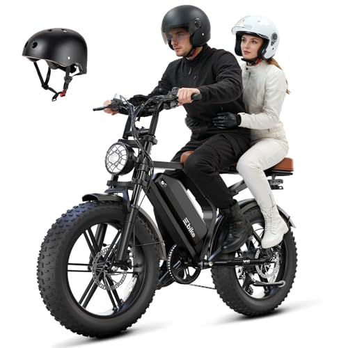 Image of Electric Bike for Adults, Peak 1500W Motor Retro E Bike, Range 65 /120Miles, 48V 15Ah Removable Battery, 20 inchx4 inch Fat Tires, Full Suspension, APP Control, Off-Road Ebike for City Commuting