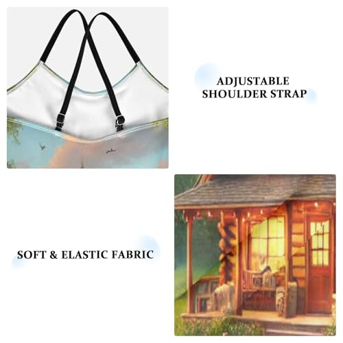 Lake Dog Farmhouse Girls Swimsuit Bathing Suit One Piece Swimsuits Summer Beach Swimwear3