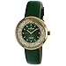 Peugeot Women's 'Diamond' Quartz Metal and Leather Dress Watch, Color:Green (Model: 3041GGR)