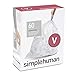 Produktbild simplehuman CW0277 Code V passgenaue, 3 x Packung mit 20 (60 Müllbeutel), durchsichtiger Kunststoff, Plastic