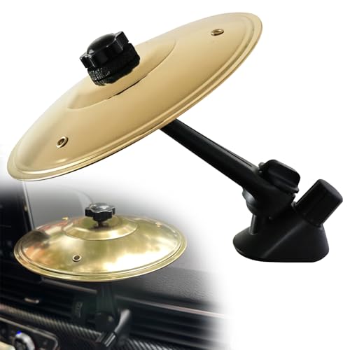 ZUOAIYOOS Car Crash Cymbal, Car Cymbal Air Vent, Mini Drum Crash Cymbal For Car Vent, Compact & Durable Musical Car Accessory for Drivers, Easy Installation and Rugged, Fits All Vehicles