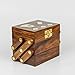 Nagina International All-in-One Wood Crafted Multi Game Box: Domino, Cards, Dice and More!