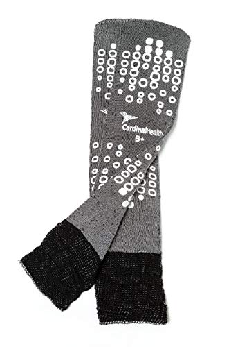 Cardinal Health 68125-BLK Terry in Double Tread Patient Safety Slippers, Black, Bariatric Plus/Cast Cover, Case of 48 Pairs