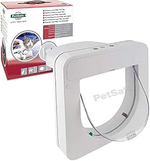 PetSafe Petporte smart flap microchip cat flap, automatic access with chip recognition, for cats up to 7 kg,White
