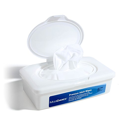 MediChoice Scented Premoistened 8x12 Adult Wet Wipes, Hard Pack With Resealable Lid, 0913MC (Pack of 60)