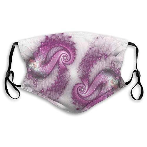 Preisvergleich Produktbild Multifunctional face Protective Cover,Psychedelic Design Bizarre Helix Lettering Pattern with Illuminations Futuristic Image,Printed Reusable Unisex Face Decorations, Personal Protection,S