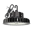 HYPERLITE UFO LED High Bay Light 150W 21,000LM (140LM/W) 1-10V Dimmable High Bay Led Lights, UL Listed 4000K High Bay LED Lights for Shop Barn Garage, Alternative to 600W MH/HPS, 5-Year Warranty