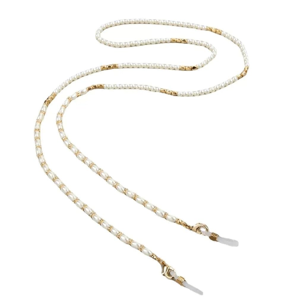 Cadena Larga de Perlas for Gafas, Cadena for Auriculares Multifuncional y versátil for Mujer