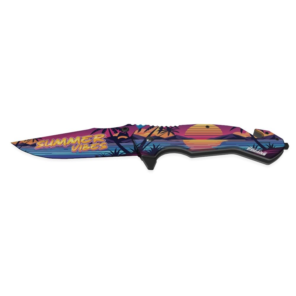 Outdoor Knives, Wildlife Pocket Knife, Digital Printing On Blade
