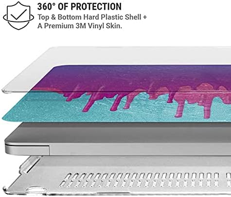 Skinit Case + Skin Compatible with MacBook Air 13in M1 (2021) Originally Designed Paint Splatter Purple Design