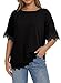 Dokotoo Womens Short Sleeve Tops Summer Casual Oversized Tshirts Lace Off The Shoulder Basic Tee Shirt 2026 Fashion Clothes Black 1X