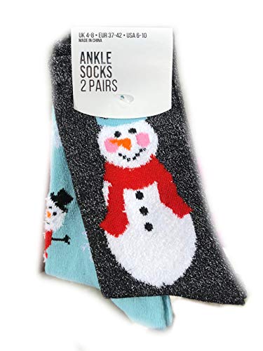 Primark Licenced Christmas Socks Ladies Women Girls Size Uk 4 8 Eur 37 42 Snowman