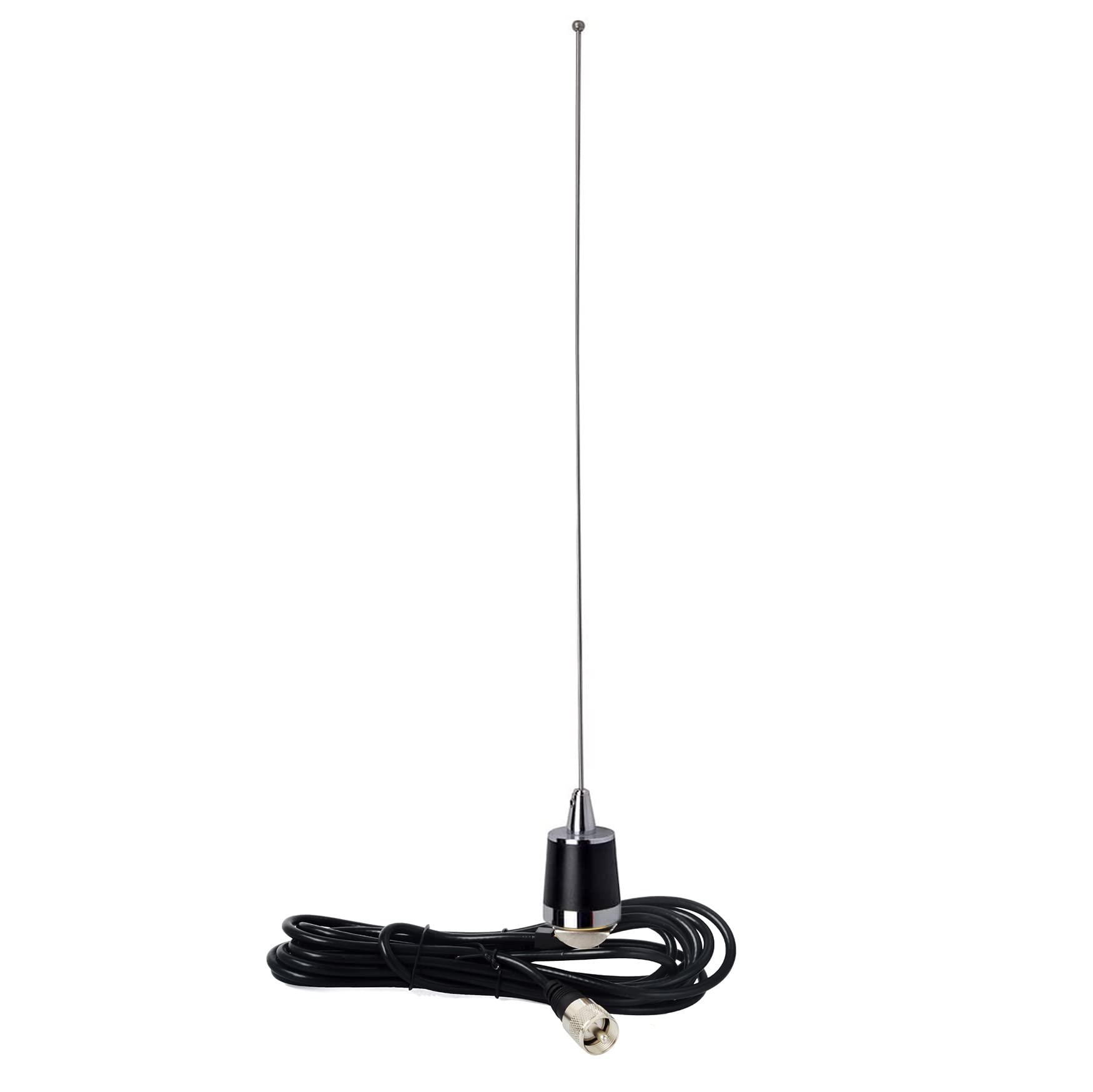 HYS TCJ-N1 - Antena de doble banda NMO 144Mhz/430Mhz para transceptor FM (2 m/70 cm, cable coaxial RG58 de 13 pies) a conector UHF PL259 para radios móviles Yaesu Kenwood HYT Vertex Icom