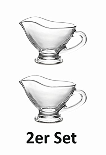 Pasabahce Basic 55002 Gravy Boat / Mini Gravy Boat 50 ml Set of 2 Glass Catering Quality - Image 5