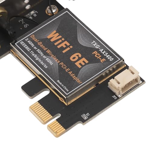 PCIe WiFi Card, tarjeta inalámbrica WiFi 6E 6000Mbps con Bluetooth 5.2, antenas dobles de PCB 8dB, amplio alcance para juegos y streaming en Windows 10, 11 y OpenWrt (sin base de antena) miniatura 7