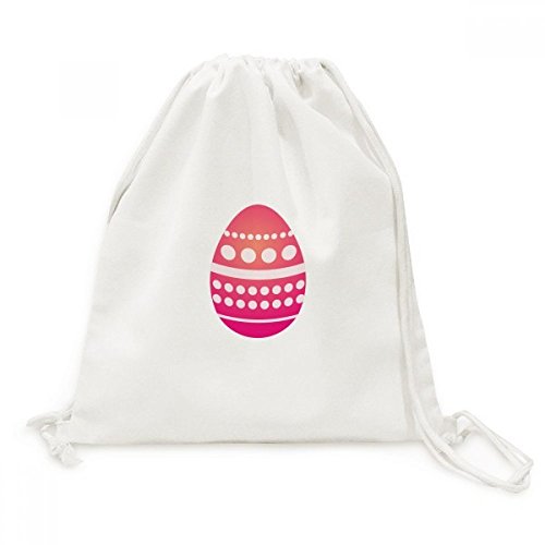 Sac cordon Pâques œuf rose : l'emballage cadeau réutilisable en toile idéal