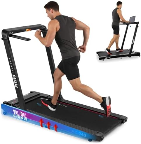 FITFIU Fitness MC-240 - Cinta de Correr Plegable 2 en 1 para Anda...