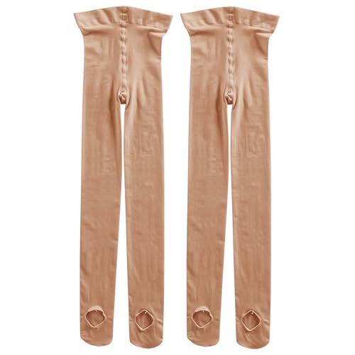 Image of 2 Pairs Girls' Ultra Soft Pro Dance Tights Ballet Transition Daily Student Tights (Toddler /Little Kid /Big Kid)