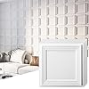 Art3d 33-Pack 3D Textured Accent Wall Panel for Interior Decor, Waterproof PVC Decorative Wall Paneling for Living Room Bedroom Gaming Room Office, 11.8x11.8 Cover 32.Sq.Ft., White
