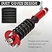 BHB Adjustable Coilovers Compatible with Honda Accord 2003-2007 Coil Spring Absorber Struts Suspension Lowering Kit Red
