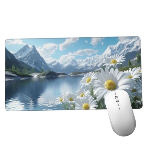 Flor Alfombrilla Ratón 1400x600x3mm Alfombrilla Raton XXL Grande con Base de Goma Antideslizante, Lavable, Accesorios Gaming Mar, Ordenador Gamer Regalos, Mouse Pad Gaming Mejora La Velocida Y1450