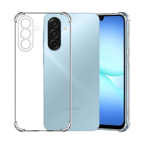 Image of ChoosEU Case for Samsung Galaxy A17 5G / 4G Slim Silicone Transparent Phone Case Protective Basic Cover with Shockproof Airbag Design Men Boy Soft TPU Classic Phone Cover for Galaxy A56 5G - Clear