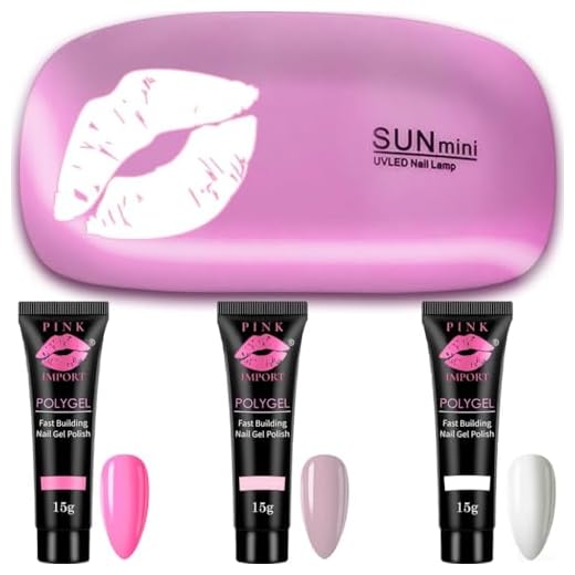 Kit Completo com 3 Cores de Gel Nude, Pink e White e Cabine LED/UV – Unhas Profissionais em Casa