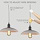 Lrpiyvo 2er Hängelampe Schwarz Weiß Industrielle Kronleuchter Vintage Esstischlampe für Schlafzimmer Wohnzimmer Esstisch Küche (32cm)