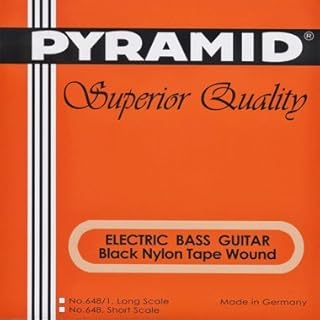 Pyramid - Cinta para bajo eléctrico (nailon, 4 cuerdas), color negro