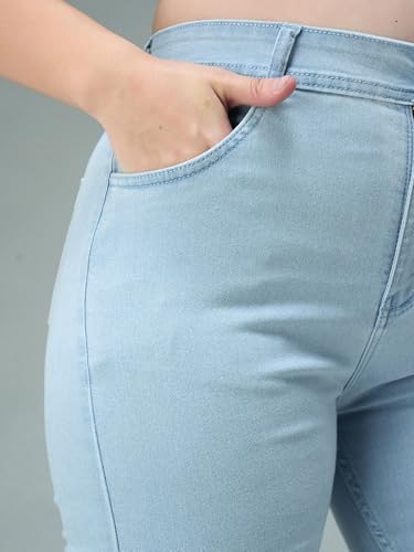 Image of Miss Chase A+ Women's Bootcut High Rise Regular Length Stretchable Denim Jeans