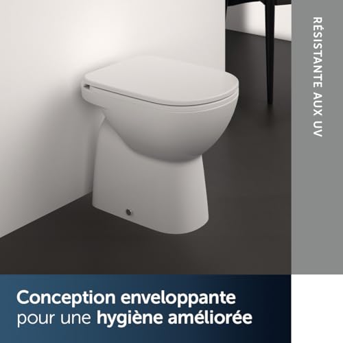 Ideal Standard Connect abattant WC recouvrant, forme en D – Blanc (Alpin) – vue 5