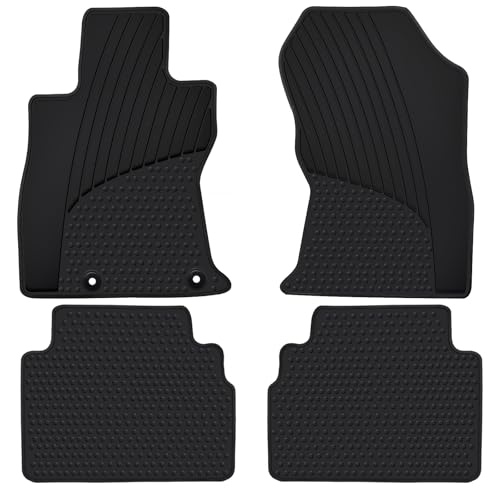 Ucaskin Car Floor Mats Custom Fit for Subaru Forester 2019 2020 2021 2022 2023 2024 Odorless Washable Rubber Heavy Duty All Weather Protection Car Floor Liner-Black