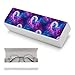 ACCXECTGGV Glasses Case Hard Shell for Women Men Purple Blue Galaxy Cool Wolf Spectacle Pouch Fashionable Leather Eyeglass Case Sunglasses Cases