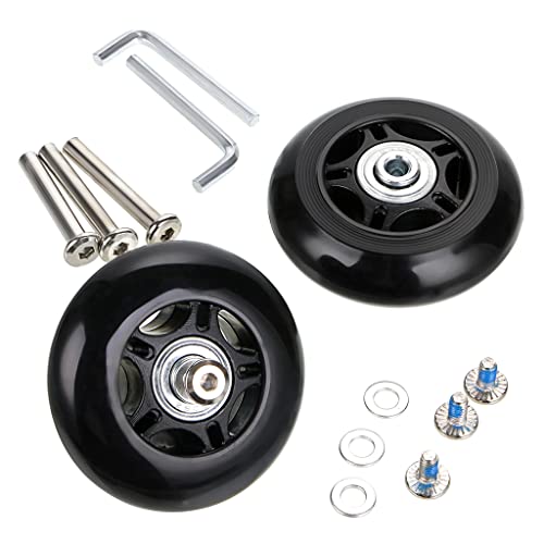 Ownmy 70Mm X 24Mm Luggage Suitcase Replacement Wheels, Rubber Swivel Caster Wheels Bearings Repair Kits, A Set Of 2 #TOP6