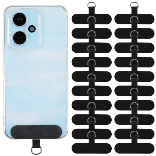 Wanmu 20Pcs Metal Phone Tether Tab 360° Rotating Phone Clip for Lanyard