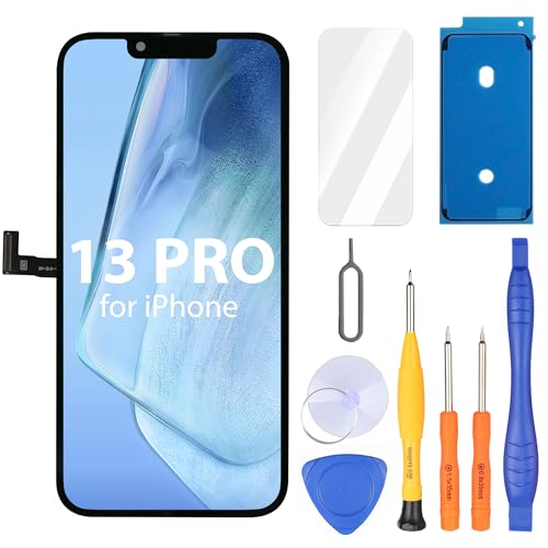 Ayake for iPhone 13 Pro Screen Replacement 6.1 inch FHD LCD Display and Touch Digitizer Screen True Tone Programmable Face ID Remains (for A2640 A2639 A2638 A2636 A2483)