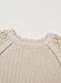 blibean Teen Girls Fall Shirts Big Kid Puff Long Sleeve Solid Color Cute Lace Dress Tops Little Girl Spring Tee Shirt Casual Crewneck Plain Tunic Blouse Clothes Size 6-7 Year Old Beige