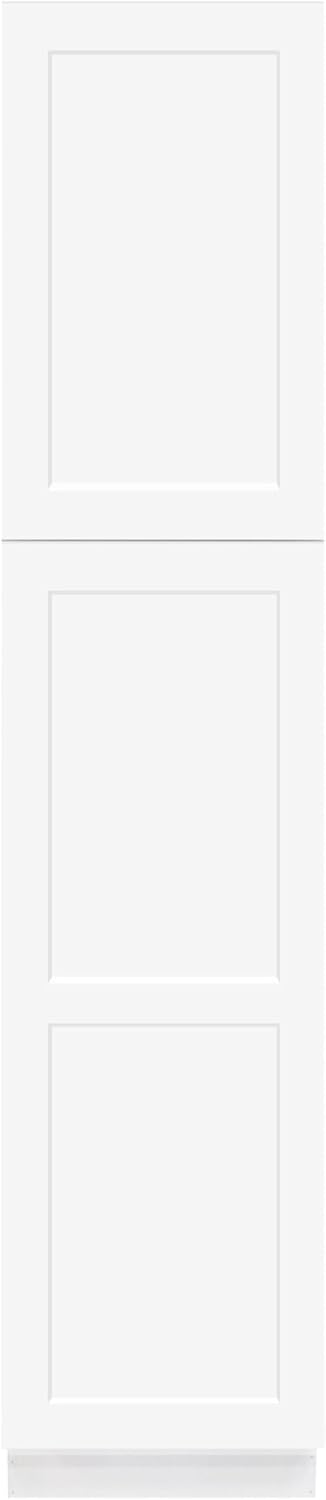 Furinno Shaker Utility Pantry Kitchen Cabinets, Storage Cabinet, Pantry Cabinet with 2-Doors, Ready to Assemble, 24 D x 18 W x 84 H, White