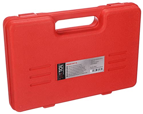 SIXTOL Brake Set 12 Bremskolbenrücksteller Set | 12tlg | Kunststoffkoffer | Rückstellwerkzeug zum des Bremskolben | Bremssattel Kolben Wind Zurück Tool Kit | KFZ Werkzeug | Bremse Instandsetzung