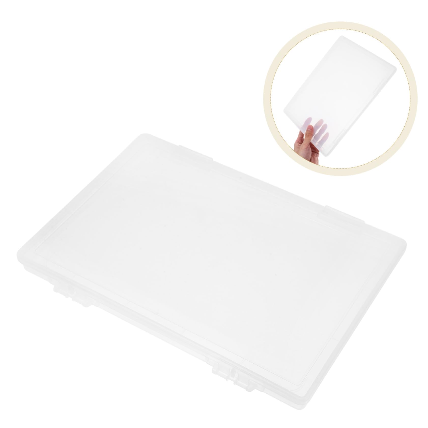 2stücke Datei-aufbewahrungsbox Mit Deckel Transparente Kunststoffbox Für Akten Fotoalben Dokumente Grußkarten Papier Und Schreibwaren Tragbarer Organizer Für Büro Und Schule